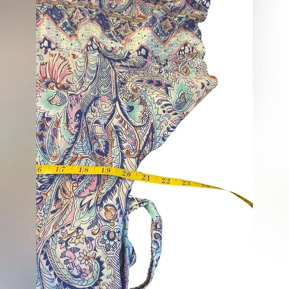 Victoria’s Secret Lightweight Navy Blue Paisley Robe With Tie & Tassels Small - Picture 6 of 9